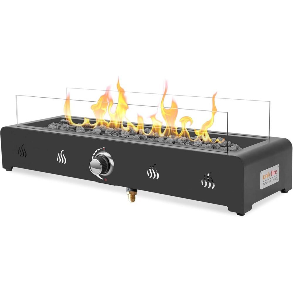 Onlyfire Rectangular Tabletop Gas Fire Pit