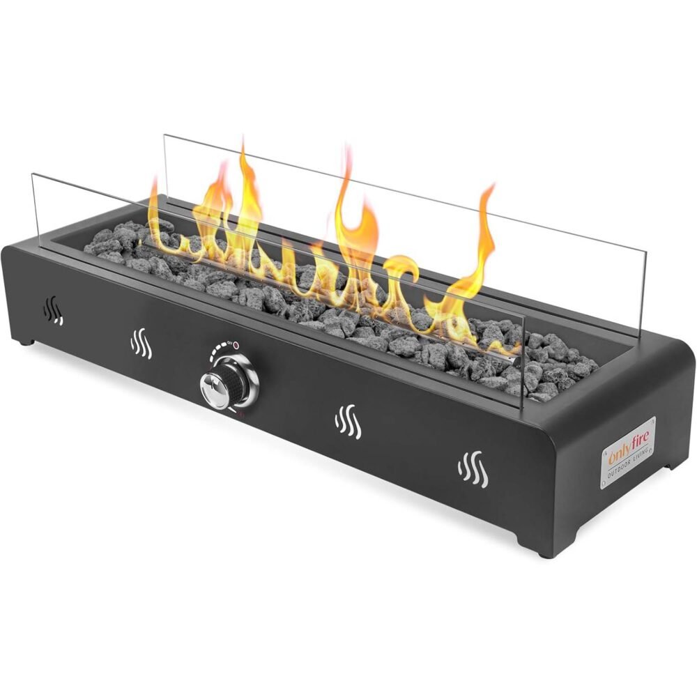 Onlyfire Rectangular Tabletop Gas Fire Pit